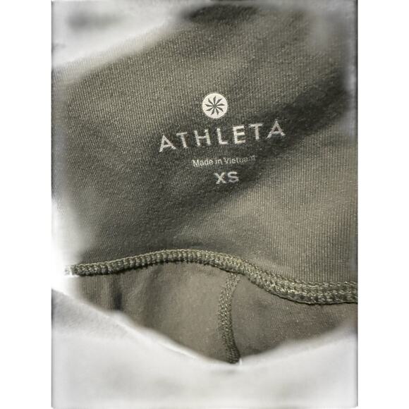 Athleta Salutation Stash Pocket II Laser Cut 7/8 Tight Leggings – Olive Green XS - Picture 5 of 5
